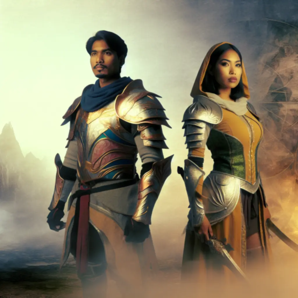 Dwóch graczy przygotowuje się do wspólnej wyprawy